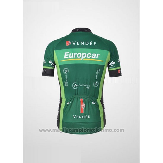 2011 Abbigliamento Ciclismo Europcar Verde Manica Corta e Salopette